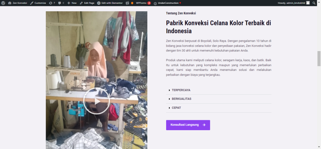 Zen Konveksi Celana Training Indonesia